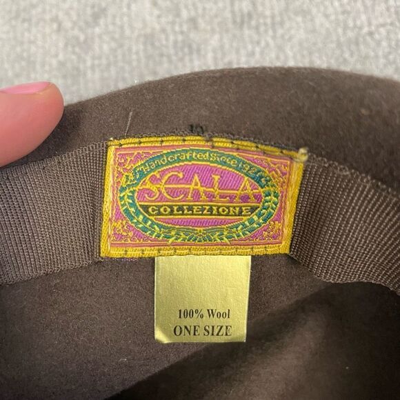 Scala Collezione Women’s One Size Brown Wool Felt Hat Flapper Style - Picture 5 of 5